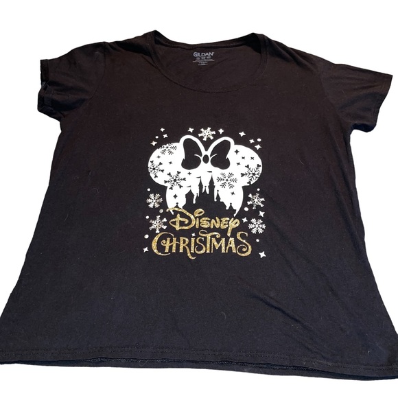 Gildan Tops - Disney Christmas Women’s Short Sleeve T-Shirt Black Size 2X Gildan Brand T-Shirt